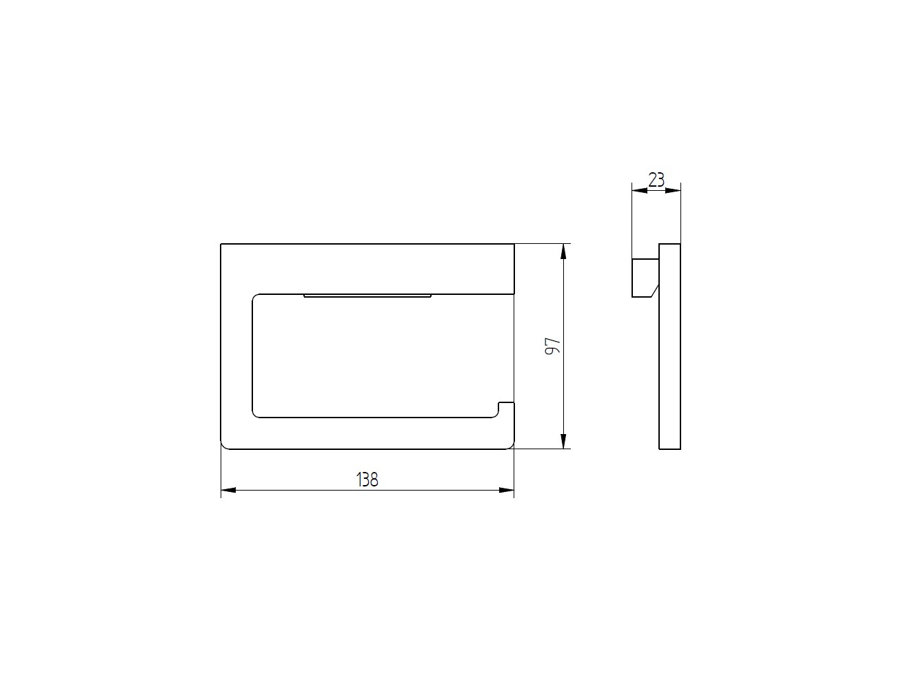Papierhalter ohne Deckel