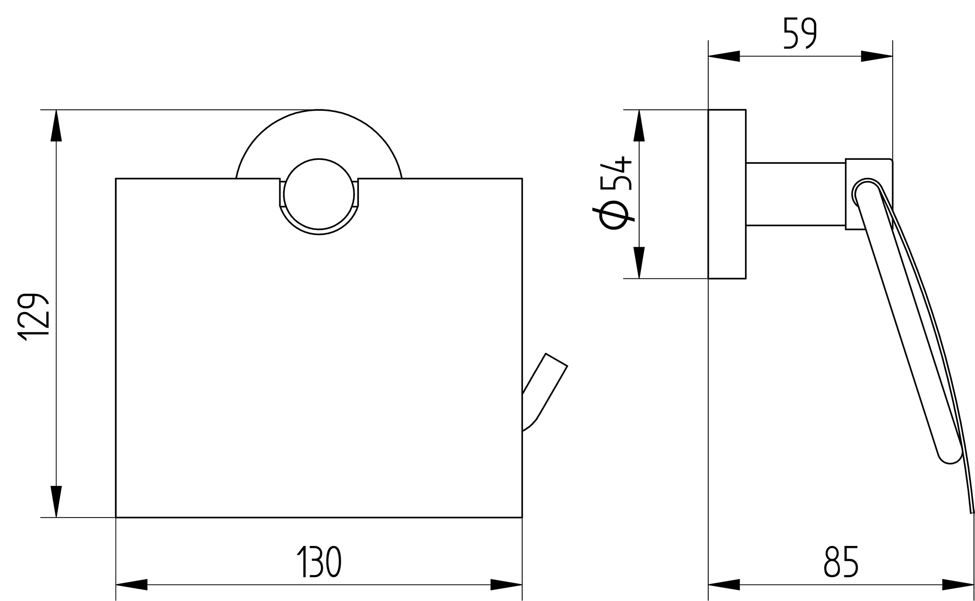 Papierhalter mit Deckel 