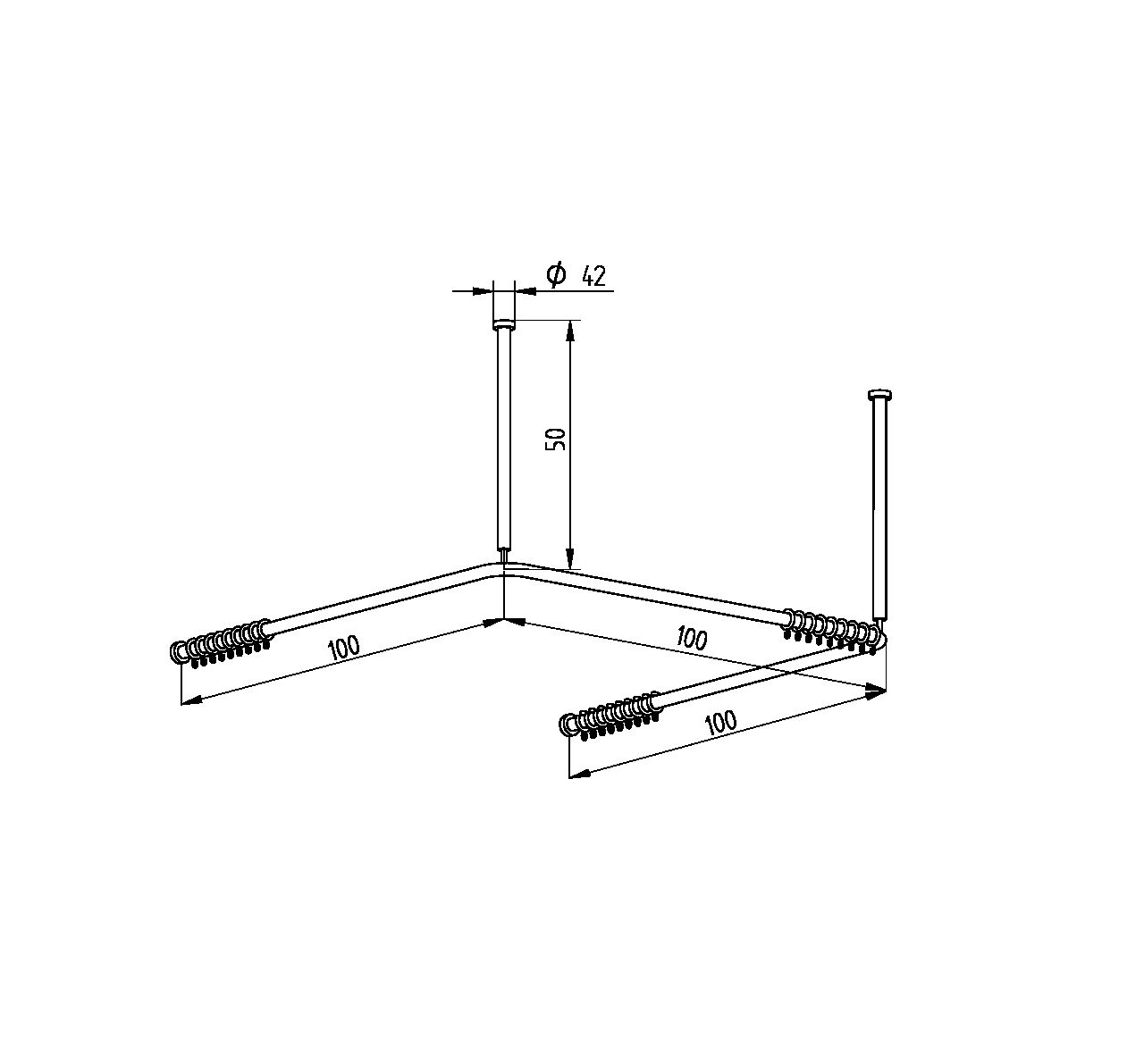 Duschvorhangstangensystem