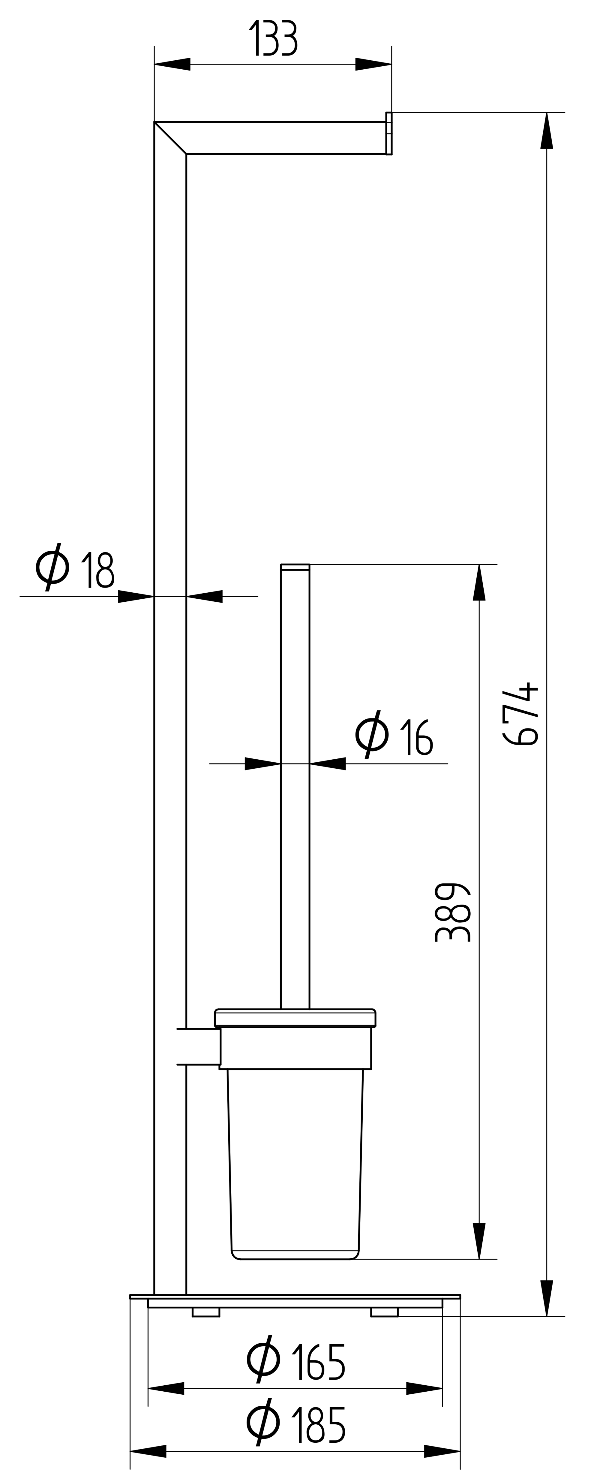 Design-Ständer WC
