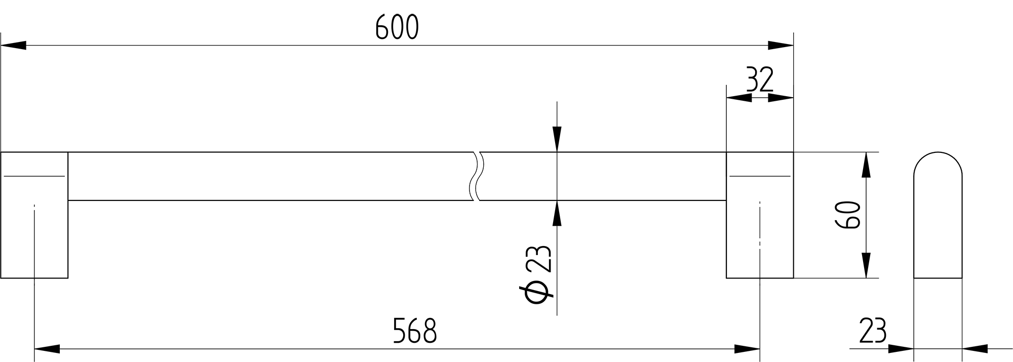Badetuchhalter | 600 mm