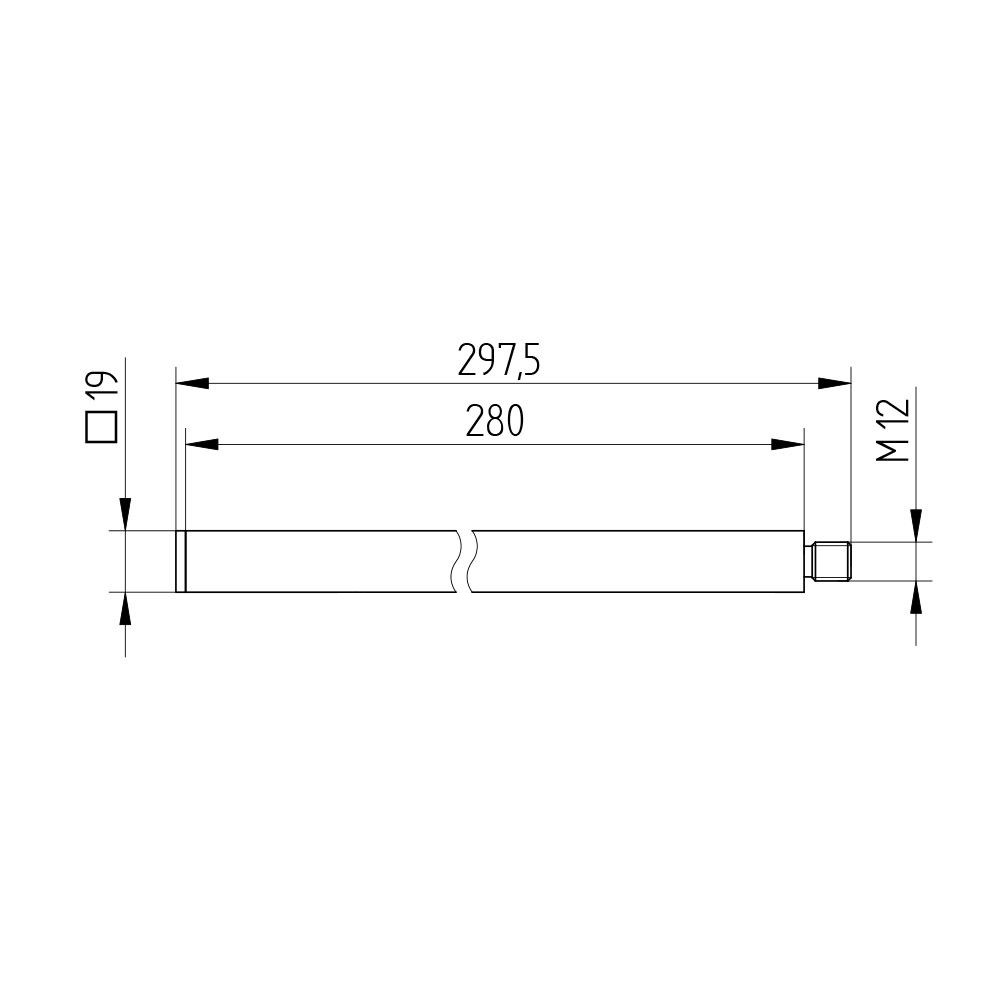 WC-Bürstengriff | 280 mm schwarz matt