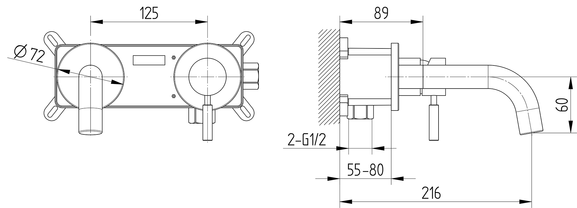 Waschtisch-Einhebelmischbatterie