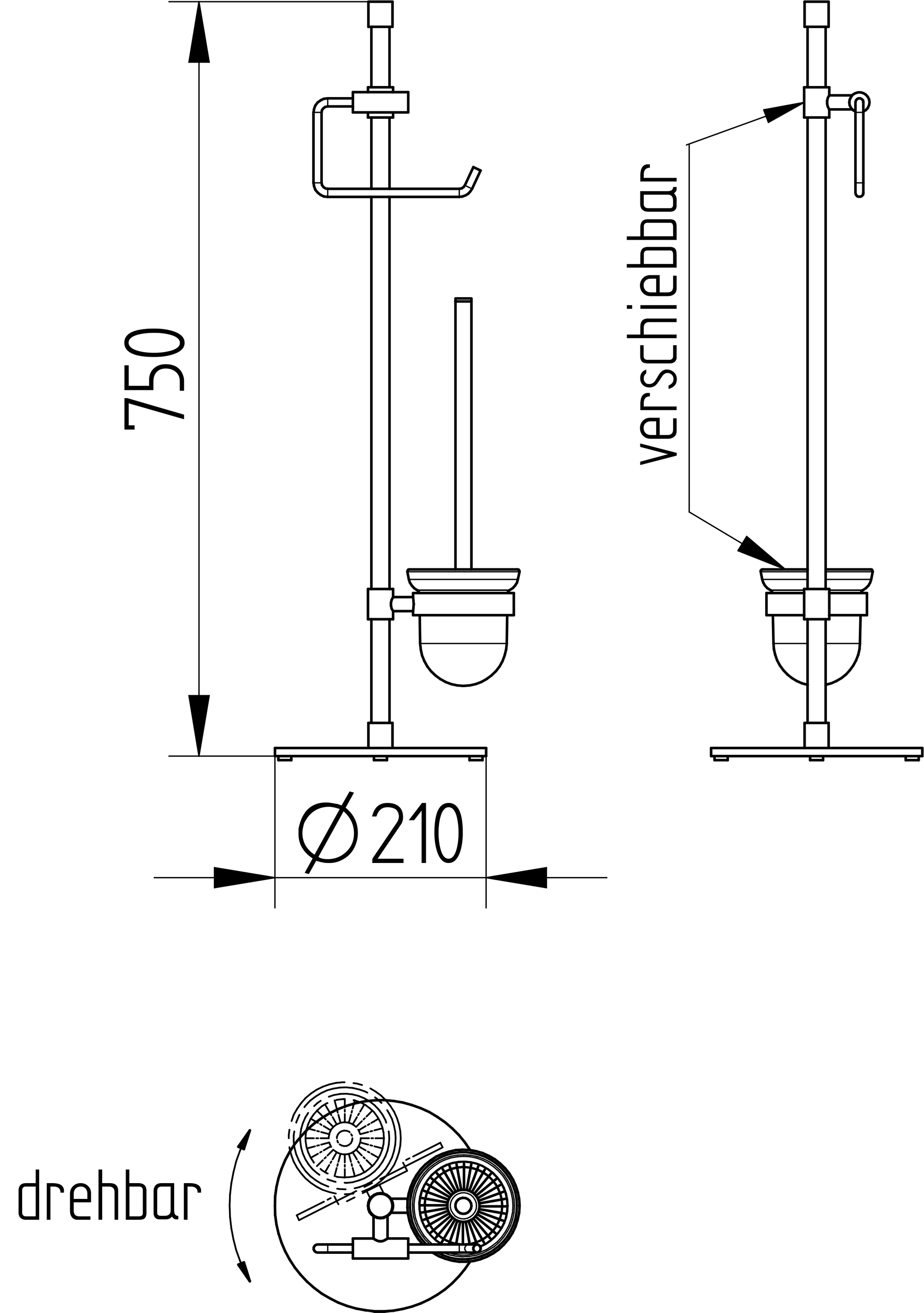 Design-Ständer WC