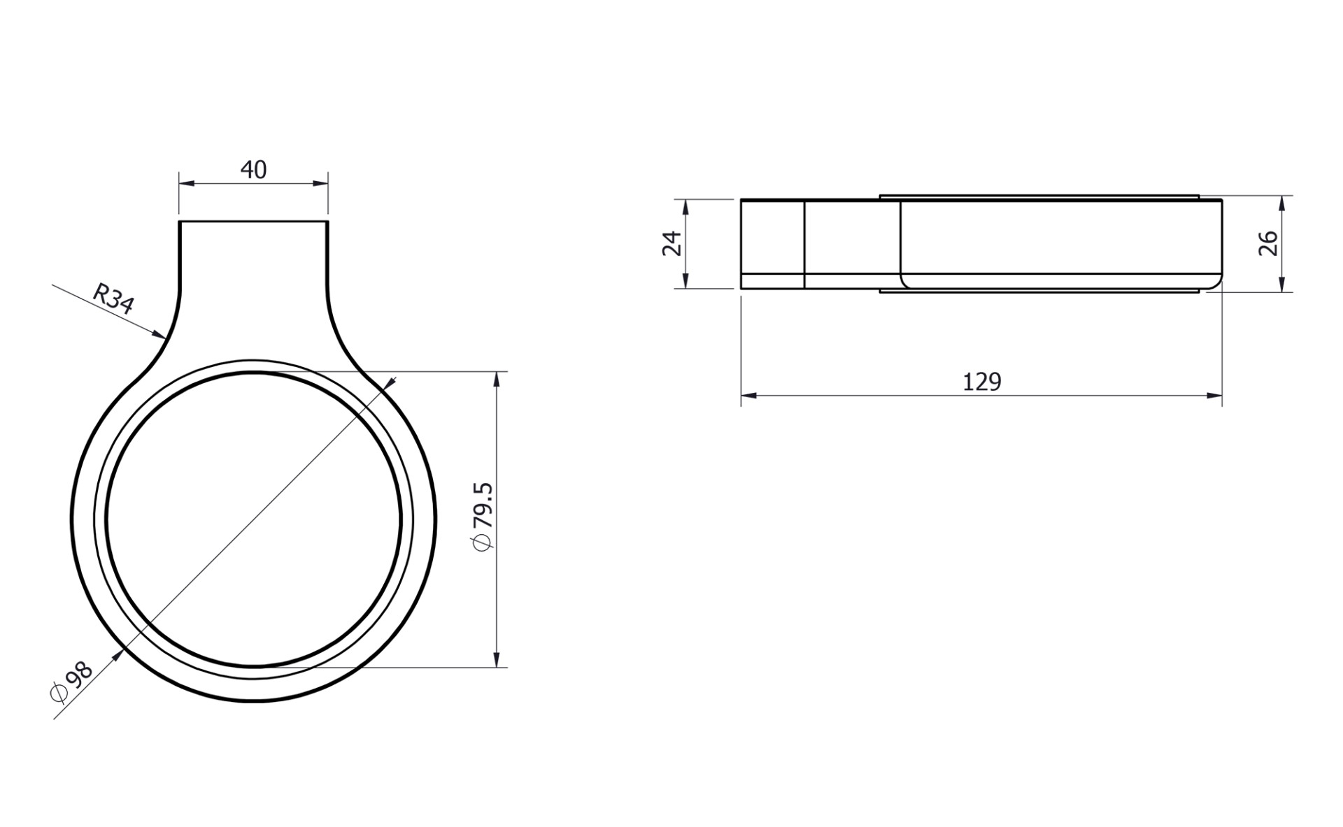 Fönhalter | ⌀ 79 mm