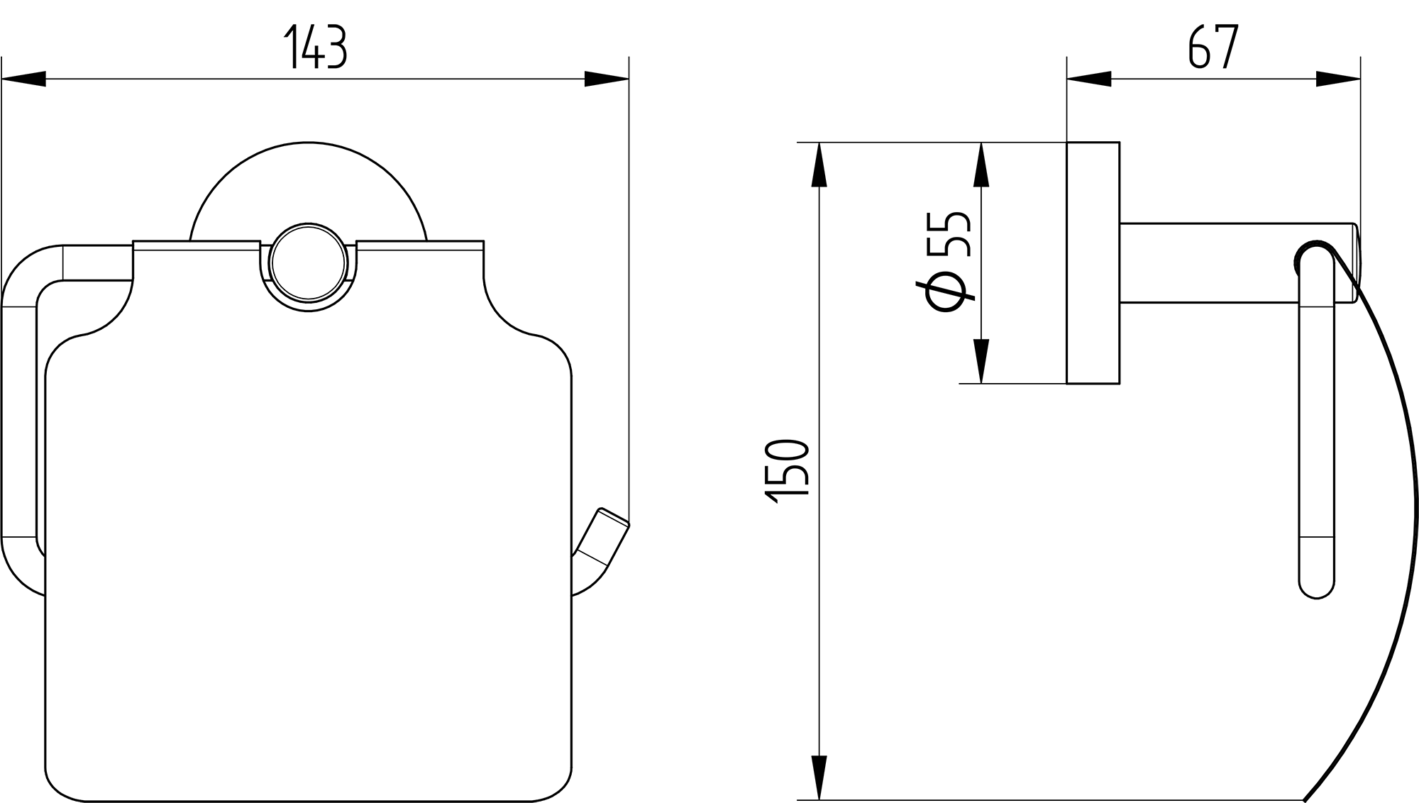 Papierhalter mit Deckel