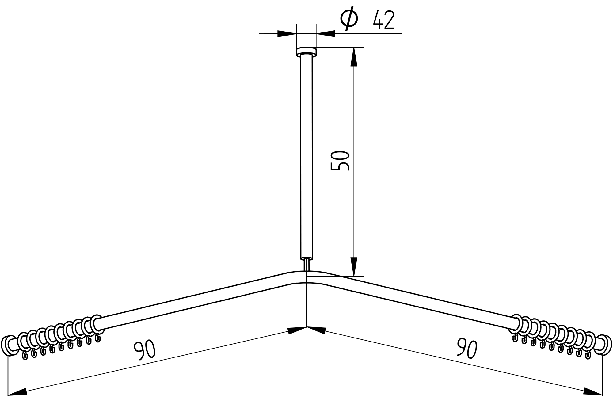 Duschvorhangstangensystem