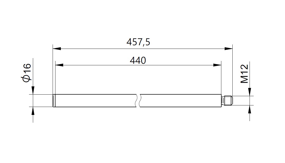 WC-Bürstengriff | 440 mm chrom